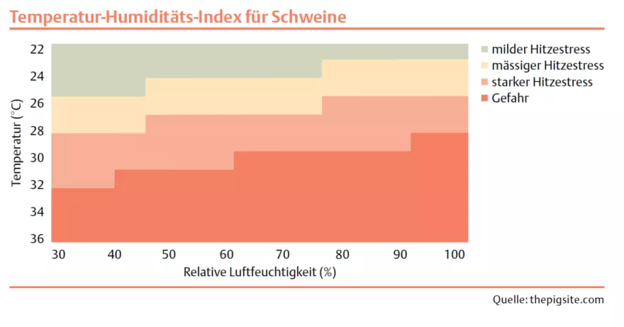Grafik Temperatur Schweine