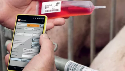 Einfache Datenerfassung via Barcode im Stall mit Solo-Mobil.